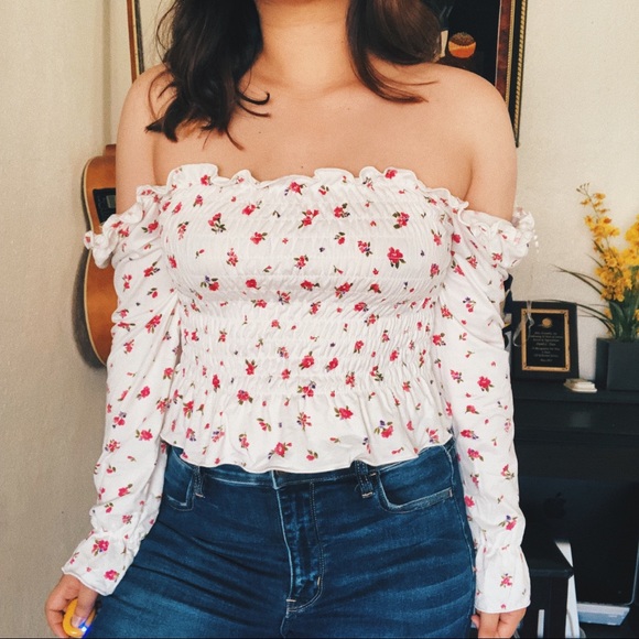 Long sleeve smock top Clearance